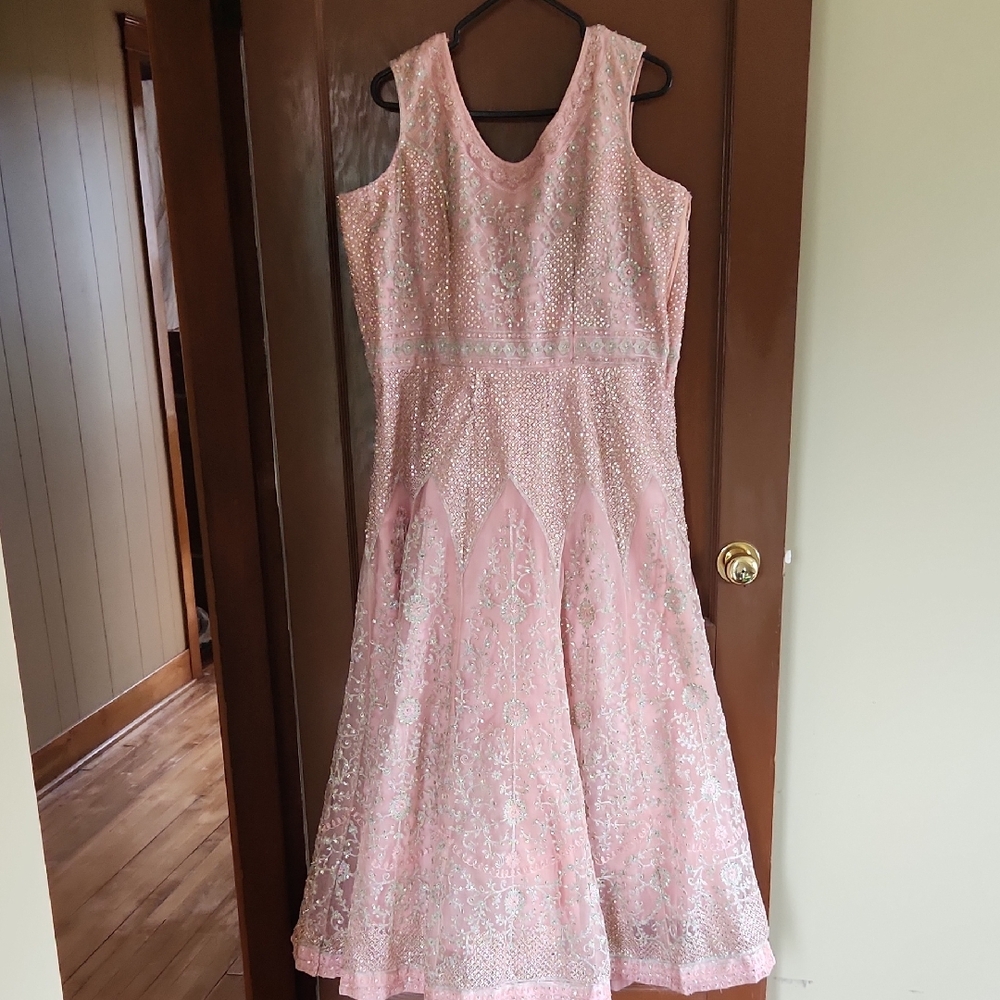 Beautiful Dress With Embrodery And Rhinestones